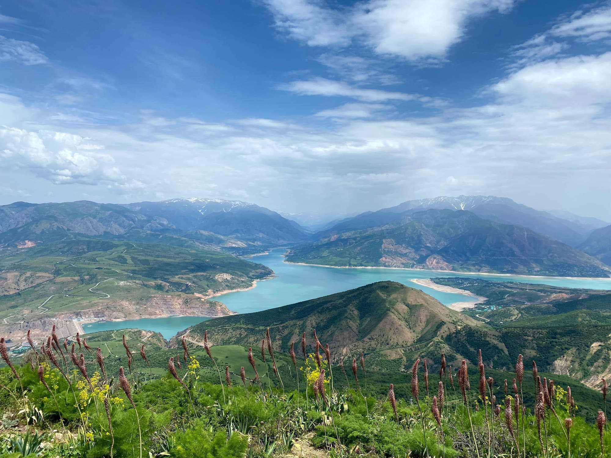 Uzbekistan mountains and lake